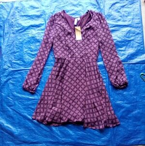 Francesca's Purple Patterned Dress